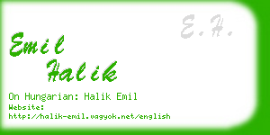 emil halik business card